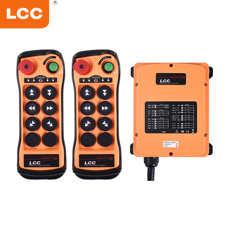 Q606 6 boutons émetteur et récepteur sans fil à double vitesse télécommandes de grue de levage