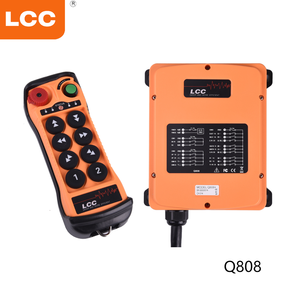Q808 8 boutons bouton poussoir double vitesse télécommande radio industrielle pour grue